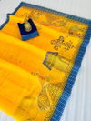 MG 384 Palin Linen Designer Printed Saree Wholesale Market In Surat